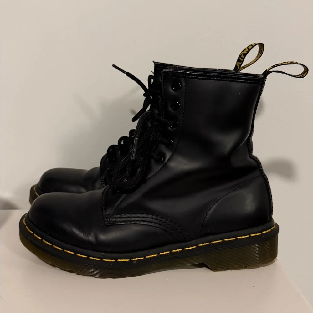 Dr. Martens Black Leather Boots - Picture 2 of 9